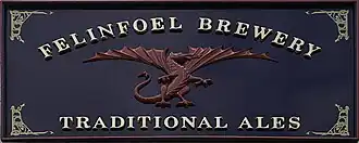 The Welsh Dragon motif of Felinfoel Brewery