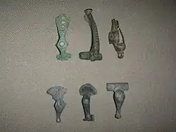 Roman era fibulae. 2nd century AD