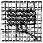 Needlepoint is worked upon specialized types of stiff canvas that have openings at regular intervals.