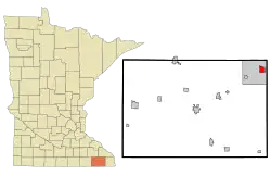 Location of Rushford, Minnesota
