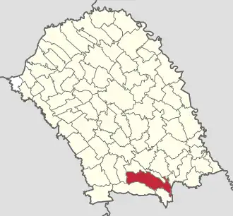 Location in Botoșani County