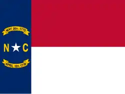 Flag of North Carolina before standardization, (March 1885 – June 24, 1991)