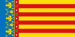 Flag of Valencia ("Senyera") , — nine stripes ,