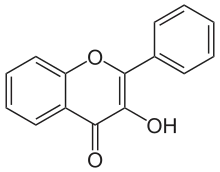 Skeletal formula of 3-hydroxyflavone