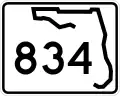 State Road 834 and County Road 834 marker