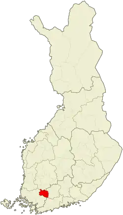 Location of Forssa sub-region