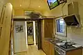 Interior of mobile tiny house on display Stuttgart 2019