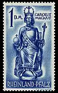 Charlemagne stamp, Germany, 1948