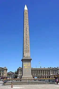 The Luxor Obelisk erected on the Place de la Concorde in 1836