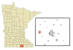 Location of Alden, Minnesota