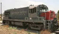 SP 3100, the only GE U25B still in working order, is operated at the Southern California Railway Museum.