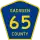 County Road 65 marker