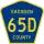 County Road 65D marker