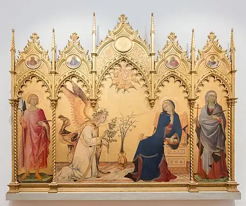 The Annunciation with St. Margaret and St. Asano, Simone Martini, 1333
