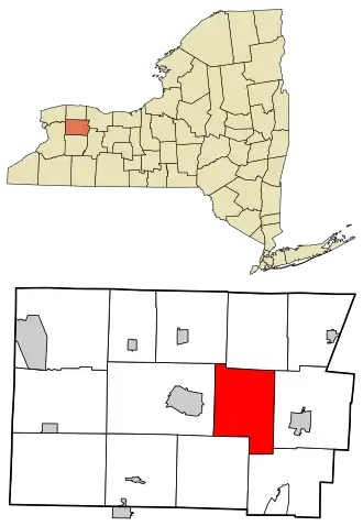 Location in Genesee County and the state of New York.