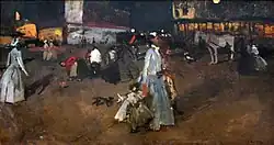 George Hendrik Breitner (1890): Avond op de Dam in Amsterdam, Royal Museum of fine Arts Antwerp.