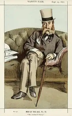 Illustration of George Whyte-Melville from September, 1871, Vanity Fair magazine