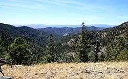 Mountains and valleys in Gila National Forest.