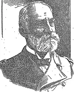 1899 black and white newspaper drawing of Brigadier General Gilbert S. Carpenter