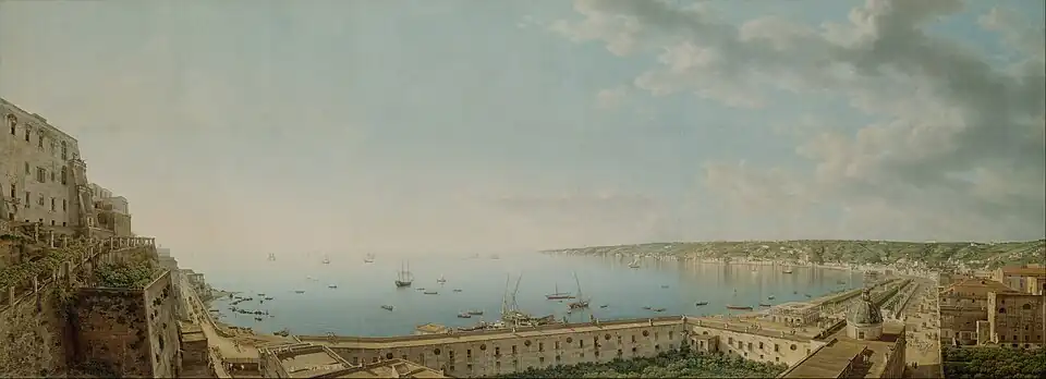 Giovanni Battista Lusieri's A View of Naples, now in the J. Paul Getty Museum