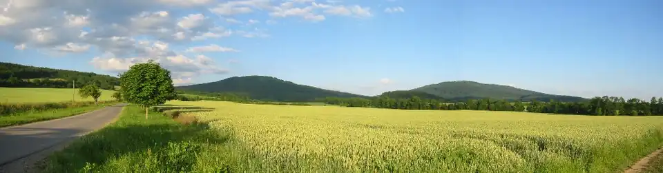 View of the Gleichberge from Haina