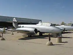 Two two-seater Gloster Meteor T.7 jet trainer for 117 Squadron "First Jet" of the IAF Flight Academy in the 1950s