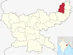 Location of Godda district in Jharkhand