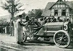 The winner Léon Théry and copilot on their Richard-Brasier