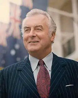 Portrait of Gough Whitlam, taken in 1974