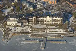 Aerial winter view of Grand Hotel Saltsjöbaden