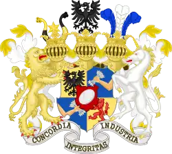 Shield of Rothschild Family, per the joint venture in the subsidiary Viña Almaviva foundation.[5]