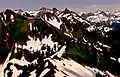 Green Mountain's summit view of the North Cascades featuring Mount Buckindy and Mount Misch