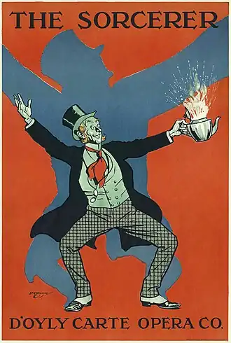H.M.Brock - Poster for Gilbert and Sullivan's The Sorcerer (1919)