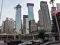 Bank of Communications Tower in Hong Kong (left)