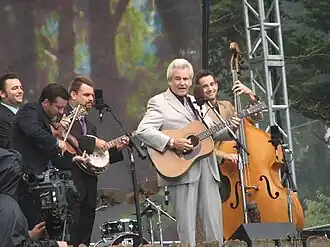 Ronnie McCoury, Jason Carter, Rob McCoury, Del McCoury, and Alan Bartram performing at the Hardly Strictly Bluegrass Festival, San Francisco, California in 2005.
