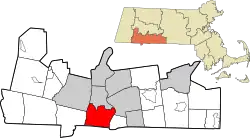 Location in Hampden County in Massachusetts