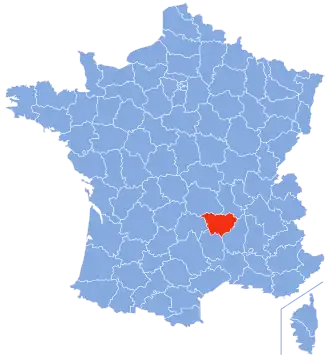 Location of Haute-Loire in France