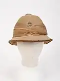 The pith helmet was commonly worn in the British army until the Second World War.