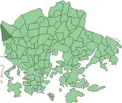 Position of Konala within Helsinki