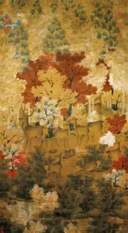 The Herd of Deer in a Maple Grove, c. 1031–48