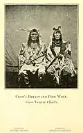 Hidatsa (Gros Ventre) chiefs Crow's Breast and Poor Wolf. Crow's Breast was head chief of the Hidatsa in the mid-1870s.[35]