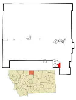 Location of Parker School, Montana