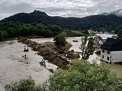 Damage due to flooding in Germany