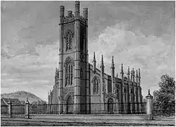 A Victorian drawing of Holy Trinity Church