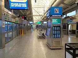 Interior of the AirTrain station