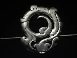 Huan in shape of a coiled serpent, jade ware, Eastern Han, Shanghai Museum
