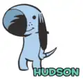 Hudson A well-meaning, but naive Beagle who is close friends with Poncho and Boomer, and often a reluctant pawn in the former's schemes. He inadvertently foiled their plan to get cats banned from their town by stamping out the word 'dogs' with the cat paw print maker Poncho invented. He is usually seen with Poncho and Boomer.[3]