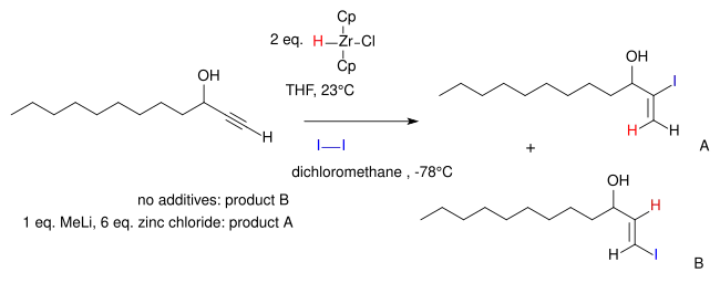 Hydrozirconation with reversed regioselectivity Zhang 2007