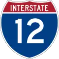 Interstate 12 marker