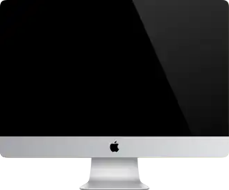 Slim edge unibody iMac.